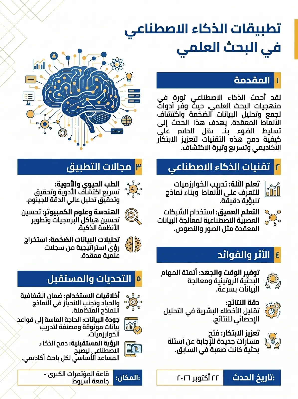 بوستر أكاديمي احترافي وجذاب ومنظم